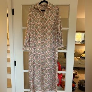 LOFT Multicolor Paisley Long Sleeve Dress
